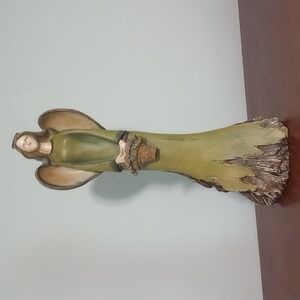Elegant Green Angel Figurine